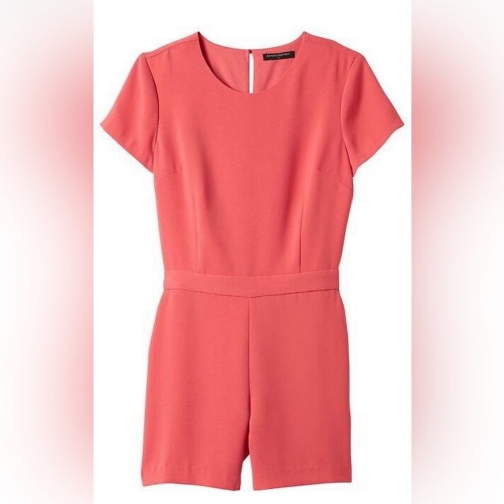 NEW! Banana Republic Coral Romper Size 12 Petite NWT